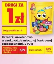Orzeszki arachidowe w czekoladzie mlecznej i cukrowej otoczce Monti