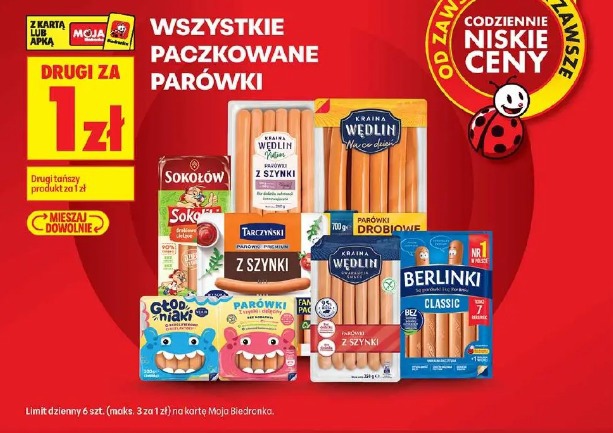 Wszystkie paczkowane parówki