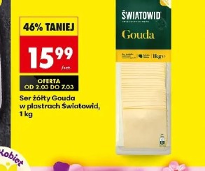 Ser żółty Gouda w plastrach Światowid