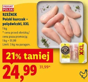 Rzeźnik Polski kurczak - polędwiczki, XXL