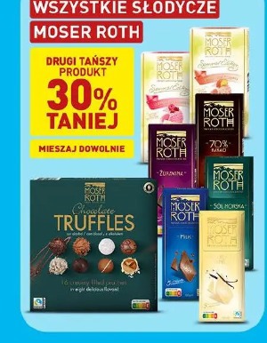 Wszystkie słodycze Moser Roth drugi tańszy 30% taniej