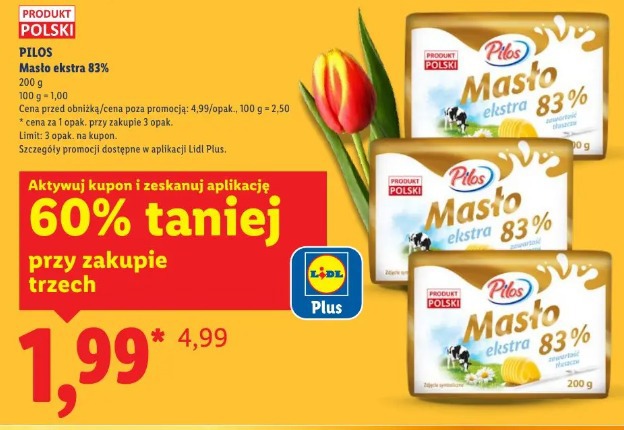 Masło ejstra 83% PILOS