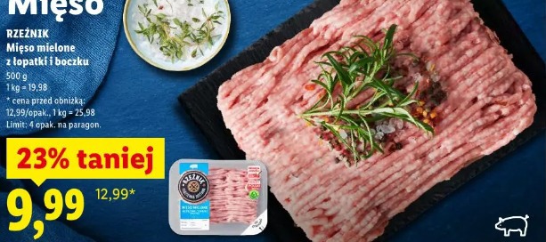 Mięso mielone z łopatki i boczku