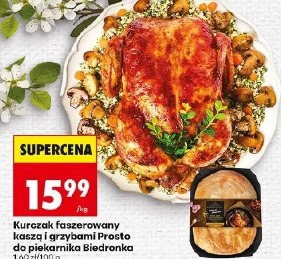 Kurczak faszerowany kaszą i grzybami do piekarnika Biedronka
