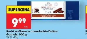 Rurki waflowe w czekoladzie Delice Gaulois