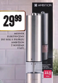 Młynek elektryczny do soli i pieprzu Ambition