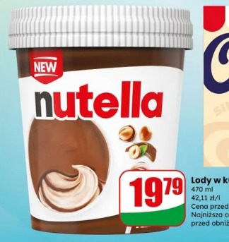 Lody w kubku Nutella