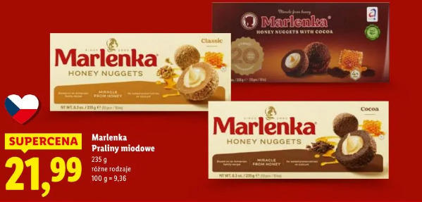 Marlenka Praliny miodowe różne rodzaje