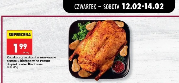 Kaczka z gruszkami w marynacie o smaku białego wina Prosto do piekarnika Biedronka