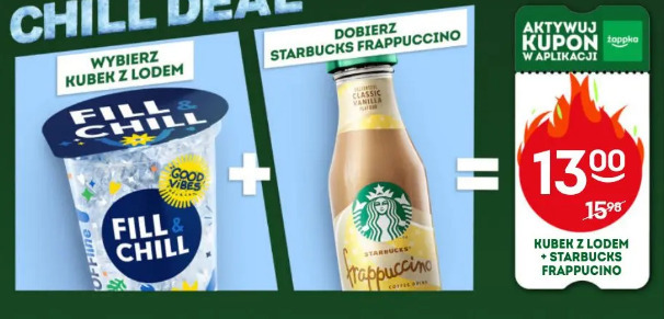 Kubek z lodem + Starbucks Frappucino