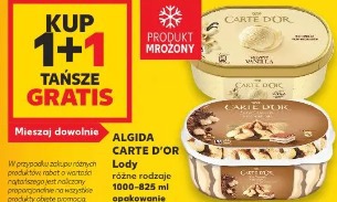 Algida Carte d'Or Lody różne rodzaje