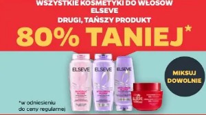 Wszystkie kosmetyki do włosów Elseve drugi, tańszy produkt 80% taniej