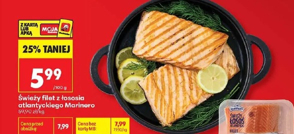 Świeży filet z łososia atlantyckiego Marinero