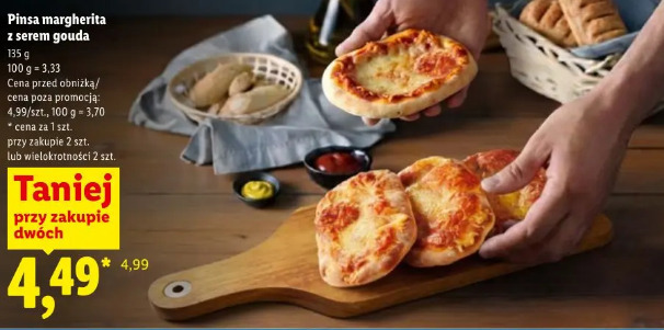 Pinsa margherita z serem gouda