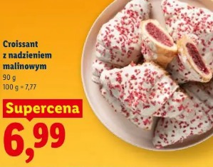 Croissant z nadzieniem malinowym