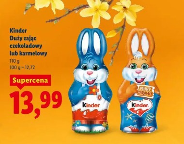 Kinder Duży zając czekoladowy lub karmelowy