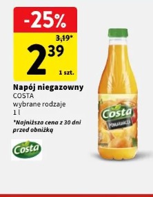 Napój niegazowany Costa