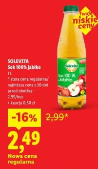 SOLEVITA Sok 100% jabłko 