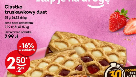 Ciastko truskawkowy duet