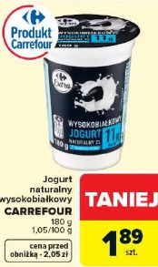 Jogurt naturalny wysokobiałkowy Carrefour