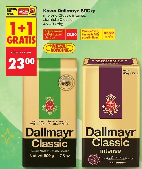 Kawa Dallmayr Classic intense, ziarnista Classic
