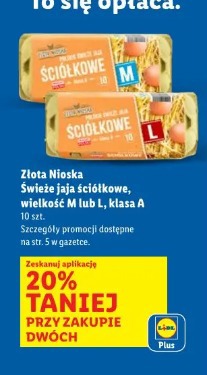 Złota Nioska Świeże jaja ściółkowe, wielkość M lub L, klasa A