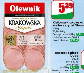 Kiełbasa Krakowska sucha z szynki Olewnik
