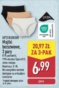 Majtki bezszwowe,3 pary