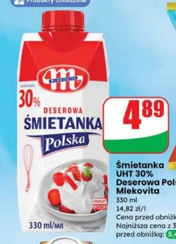 Śmietanka UHT 30% Deserowa Polska Mlekovita