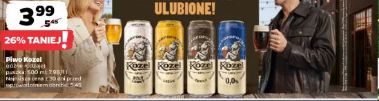 Piwo Kozel puszka różne rodzaje