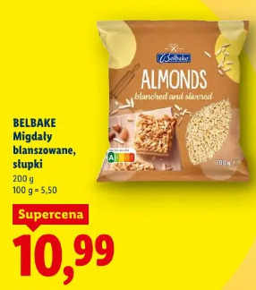 Belbake Migdały blanszowane, słupki