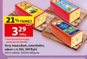 Sery masdam, emmentaler, edam lub Hit, SM Ryki