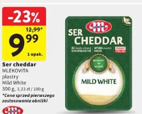 Ser cheddar Mlekovita plastry Mild White