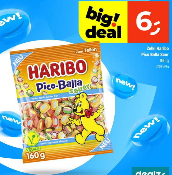 Żelki Haribo Pico Balla Sour