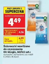 Ściereczki nawilżane do czyszczenia Mr Magic, 50/60 szt.