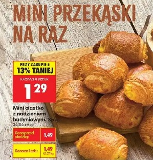 Mini ciastko z nadzieniem budyniowym