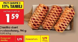 Ciastko duet truskawkowy
