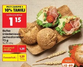 Bułka śniadaniowa pełnoziarnista