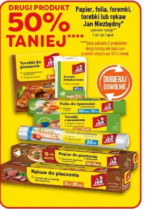 Papier, folia, foremki, torebki lub rękaw Jan Niezbędny