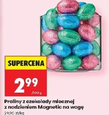 Praliny z czekolady mlecznej z nadzieniem Magnetic na wagę