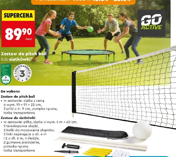 Zestaw do pitch ball lub siatkówki GO ACTIVE
