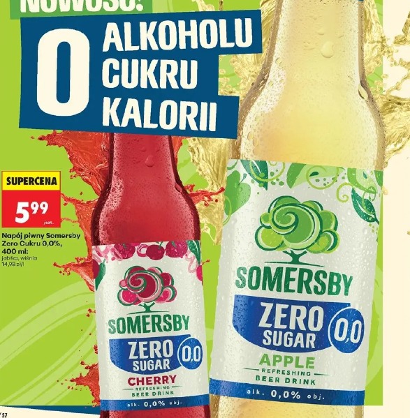 Napój piwny Somersby Zero Cukru 0,0%