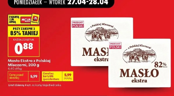 Masło Ekstra z Polskiej Mleczarni