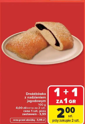 Drożdżówka z nadzieniem jagodowym