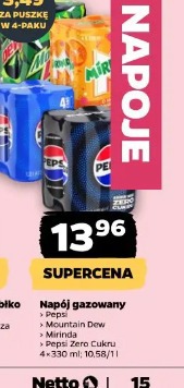 Napój gazowany pepsi/Mountain Dew/Mirinda/Pepsi Zero Cukru