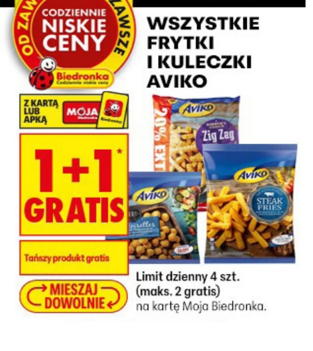 Wszystkie frytki i kuleczki Aviko