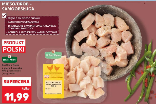 Kostka z fileta z piersi kurczaka