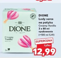 Dione Lody serce na patyku Creamy Vanilla