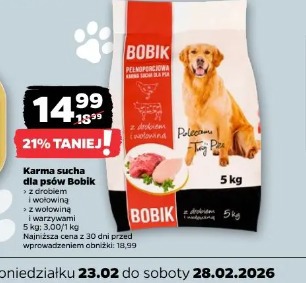 Karma sucha dla psów Bobik z drobiem