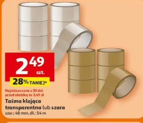 Taśma klejąca transparentna lub szara